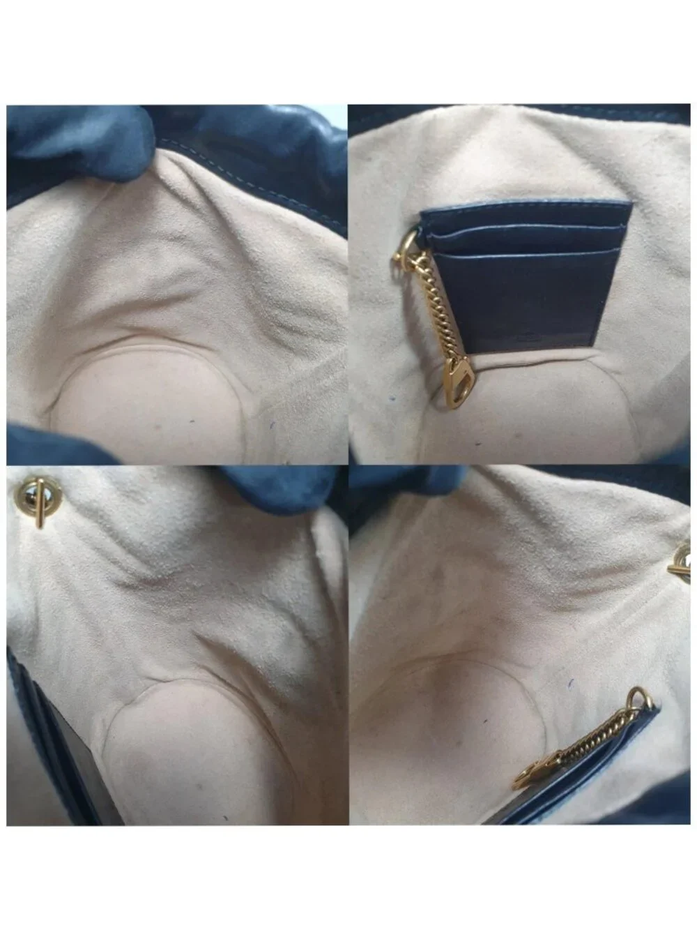 Authentic Gucci GG Marmont Bucket Bag Black Leather